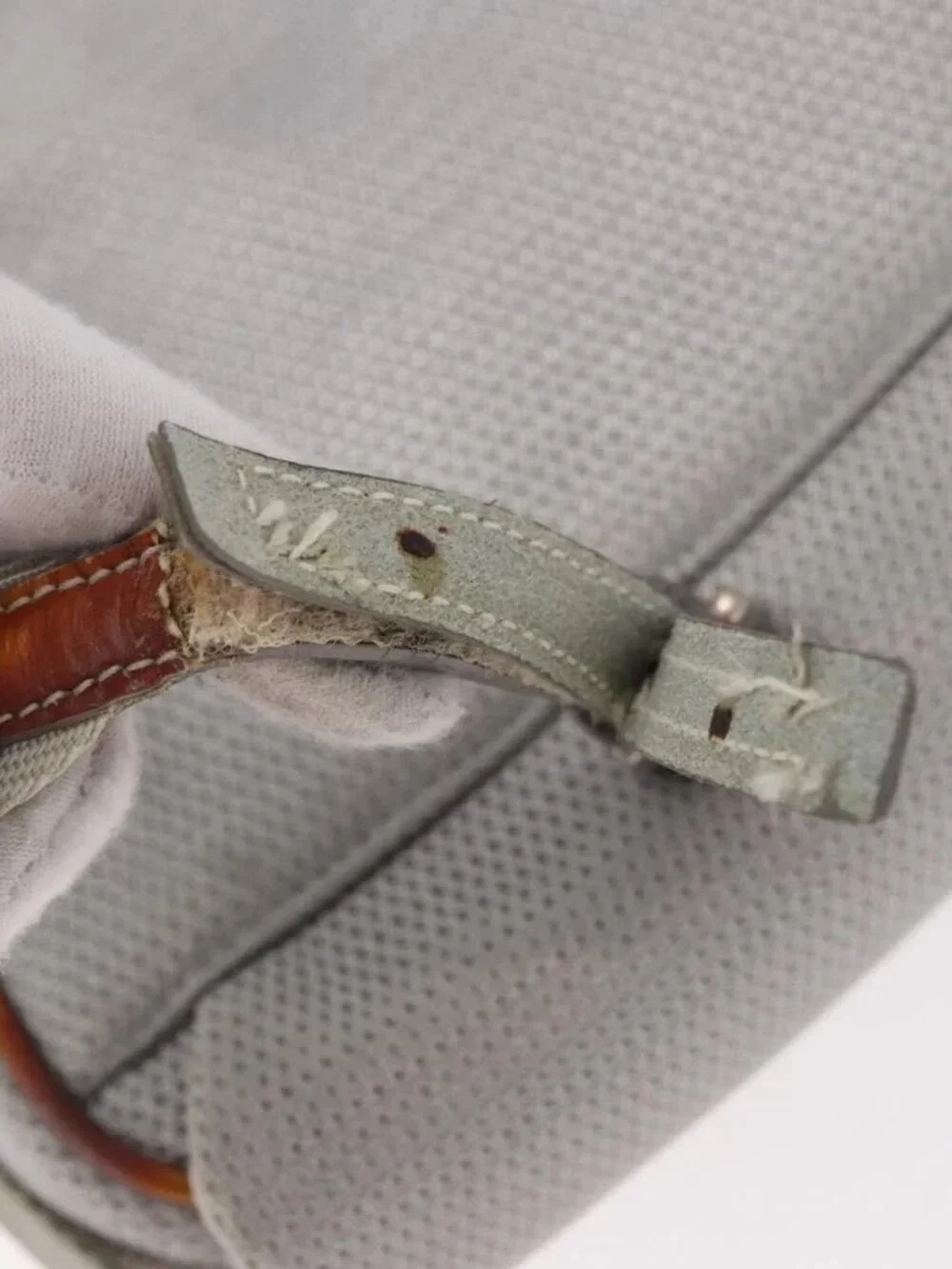 PRADA Sports Line Backpack Canvas Silver Auth